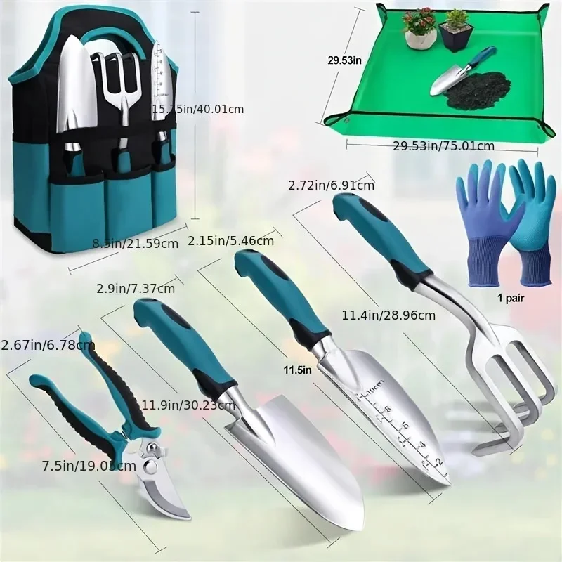 7PCS Set Peralatan Taman Tahan - Spade Digging Fork ulasan dan harga