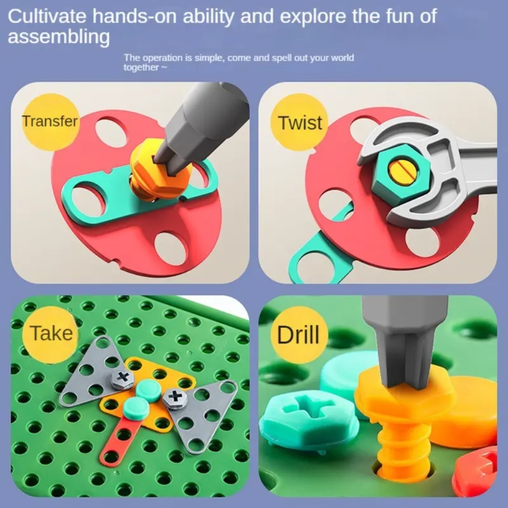 450 Pcs Kids STEM Drill Set Cr - Gardening Tools Toddler ulasan dan harga