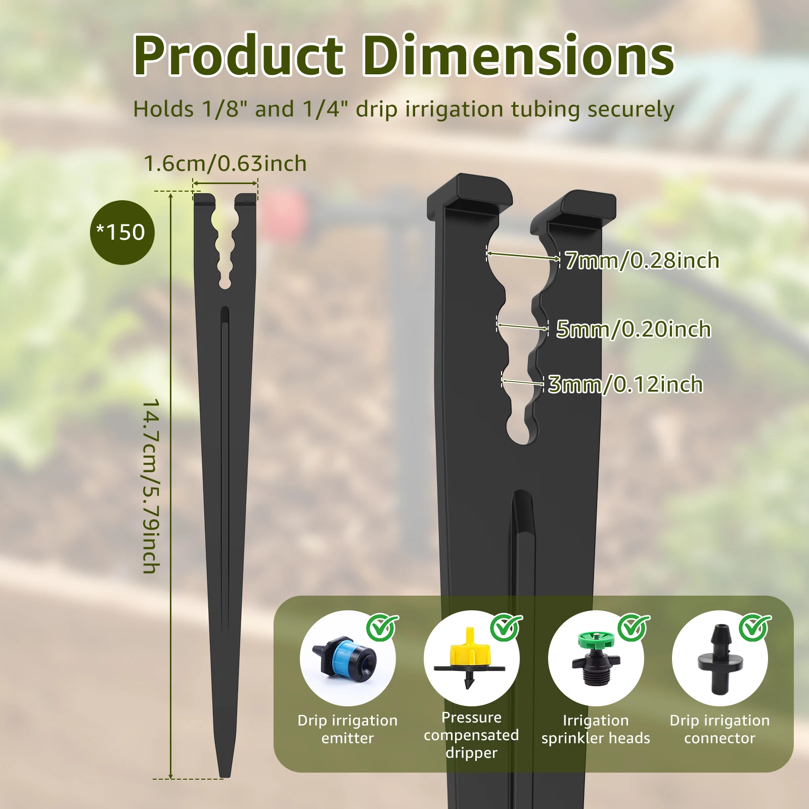 Penyangga Irigasi Tetes 1/4 in - Plant Support Stake ulasan dan harga