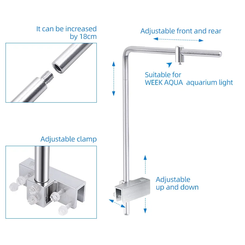 Minggu Aqua Light Stand Univer - Aquaponics Fish Tank ulasan dan harga